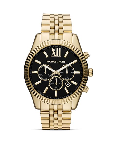 michael kors gold lexington watch|oversized lexington two tone watch.